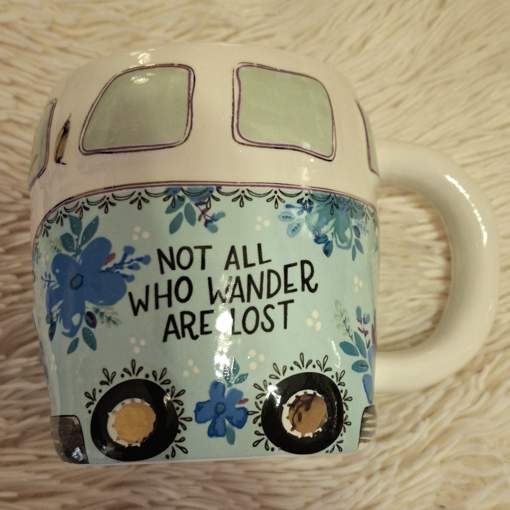 Floral Camper Van/VW Bus Mug